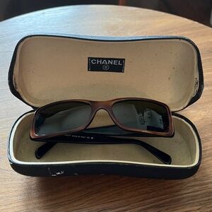 Vintage Chanel CC Logo Sunglasses with Hard Case - 5078